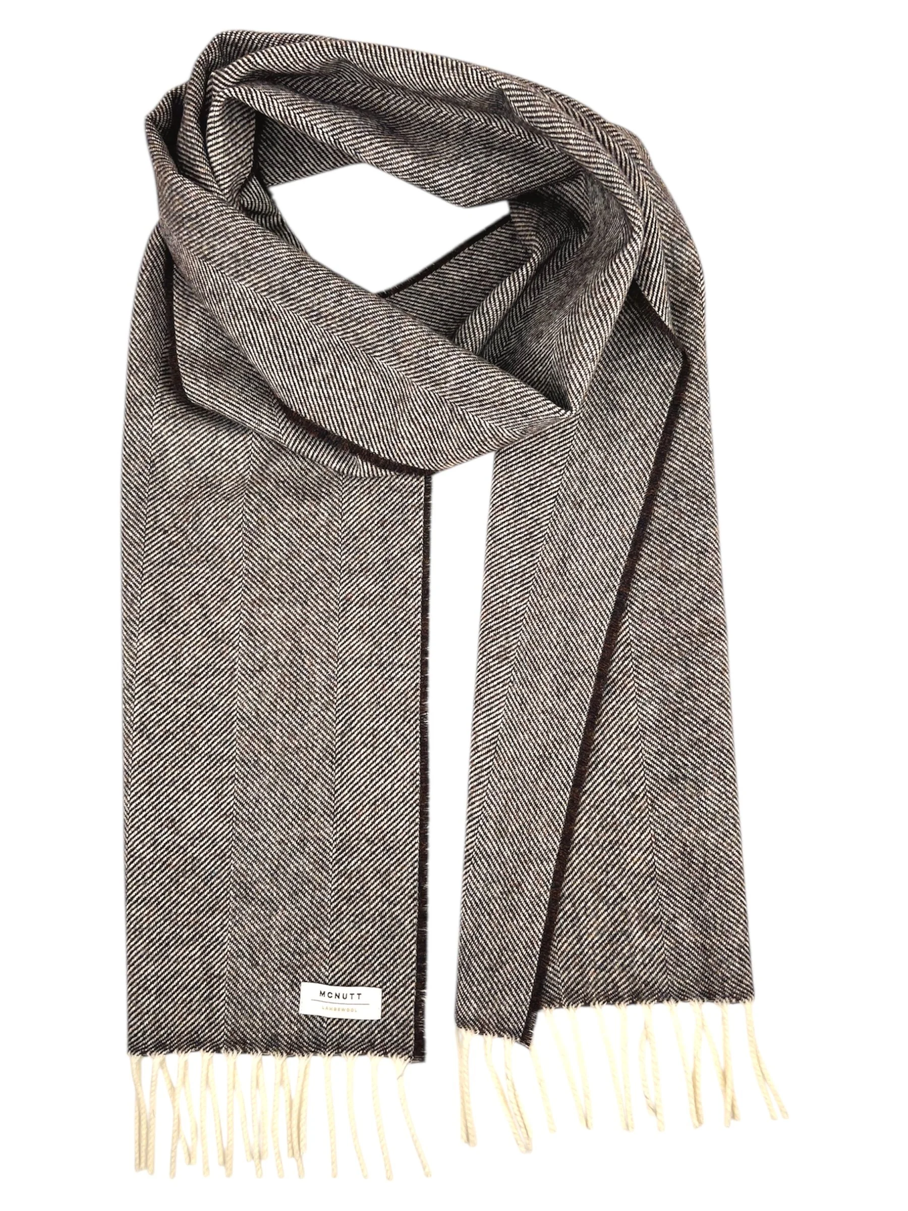 Charcoal Herringbone Scarf — McNutt of Donegal